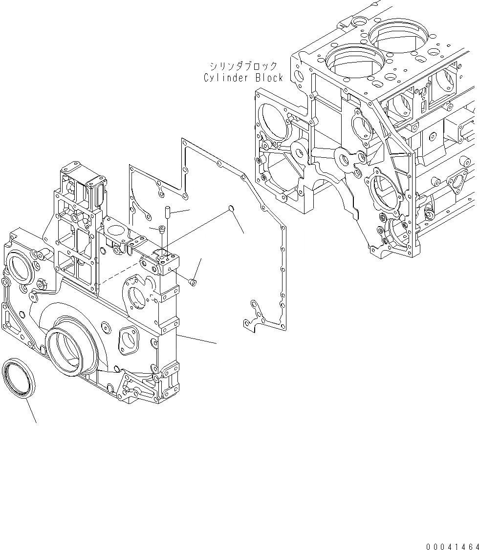 Схема запчастей Komatsu WA500-6 - ПЕРЕДН. COVER AA ДВИГАТЕЛЬ