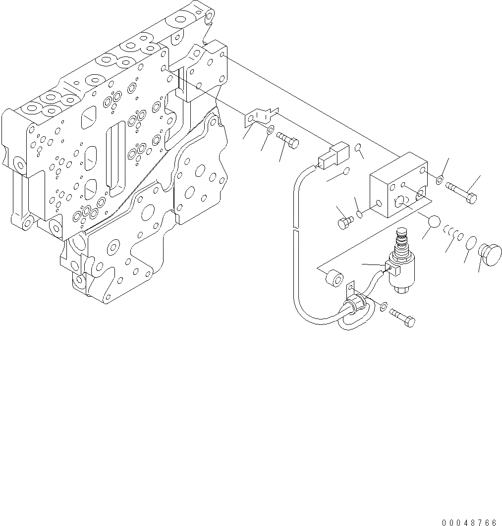 Схема запчастей Komatsu WA500-6 - КЛАПАН УПРАВЛЕНИЯ ТРАНСМИССИЕЙ (СТОЯНОЧНЫЙ ТОРМОЗ СОЛЕНОИДНЫЙ КЛАПАН) F POWER TRANSMITTING СИСТЕМА