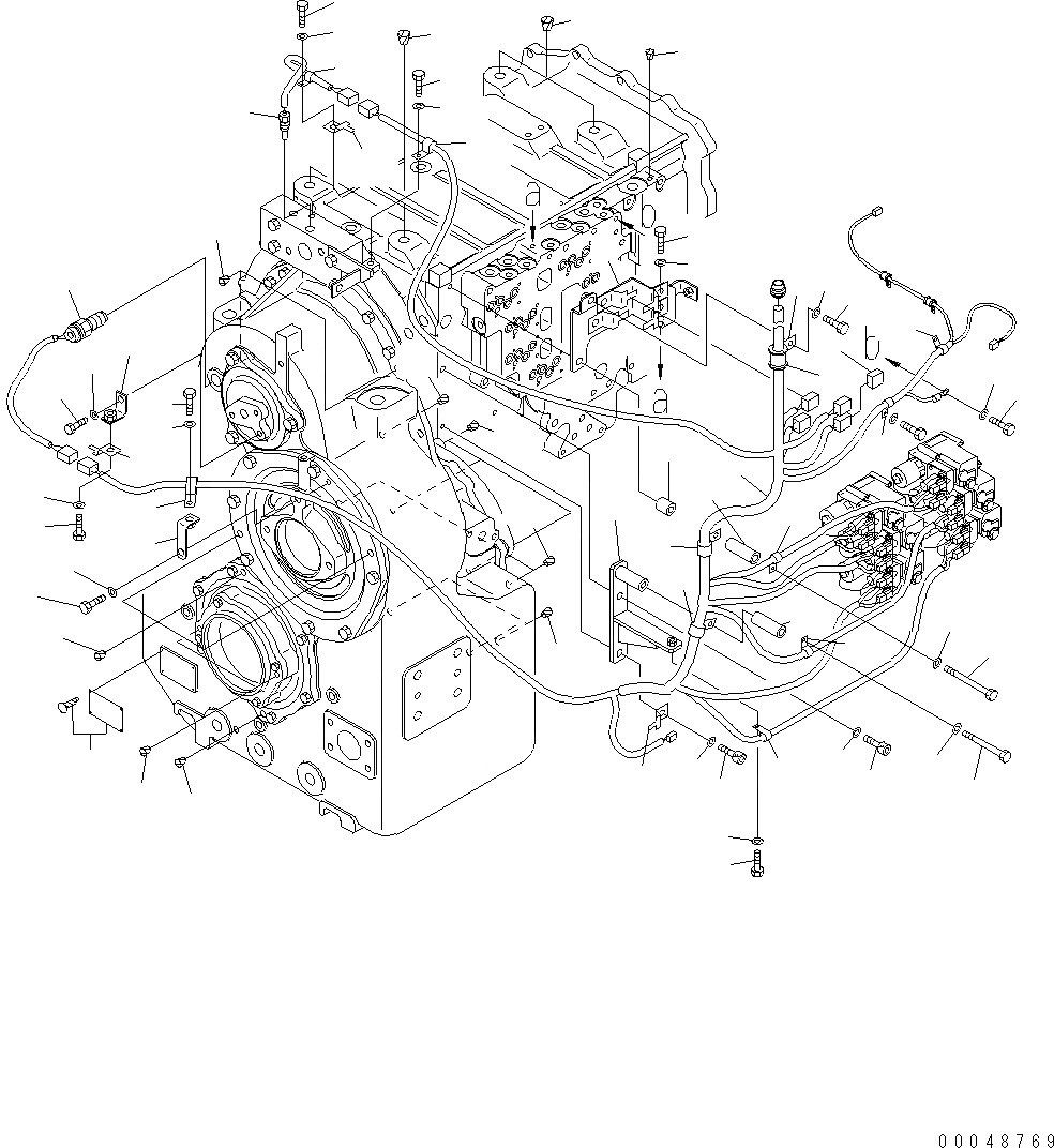 Схема запчастей Komatsu WA500-6 - ТРАНСМИССИЯ (Э/ПРОВОДКА) F POWER TRANSMITTING СИСТЕМА