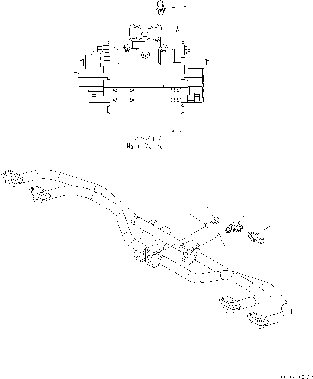 Схема запчастей Komatsu WA500-6 - ГИДРОЛИНИЯ (ДАТЧИК) H ГИДРАВЛИКА