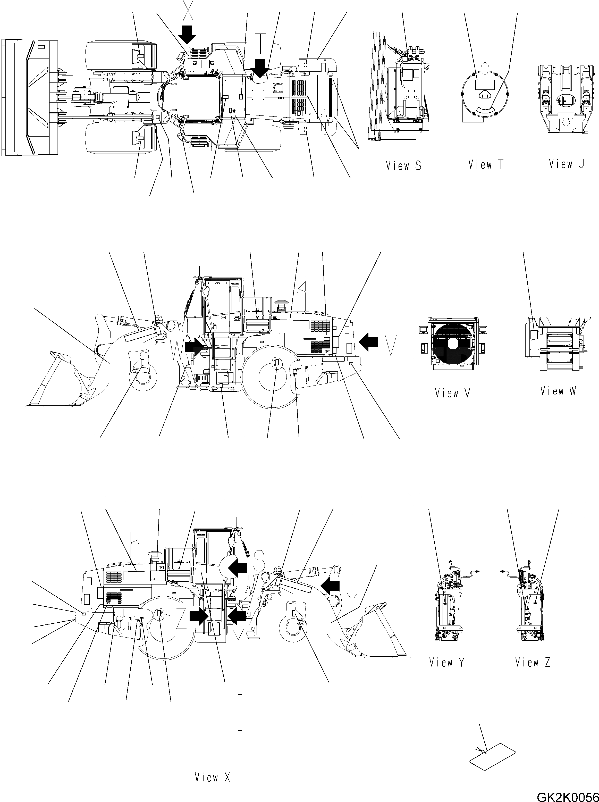 Схема запчастей Komatsu WA500-6 - ТАБЛИЧКИ (COMMON ЧАСТИ) U МАРКИРОВКА