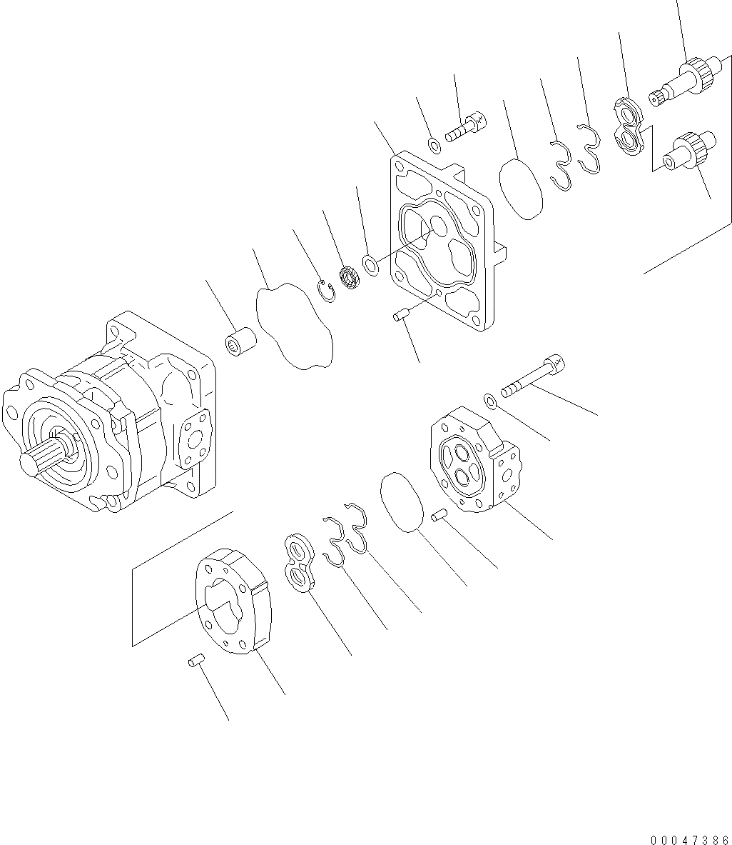 Схема запчастей Komatsu WA500-6 - ГИДР. НАСОС. (/) (P.P.C.) Y ОСНОВН. КОМПОНЕНТЫ И РЕМКОМПЛЕКТЫ