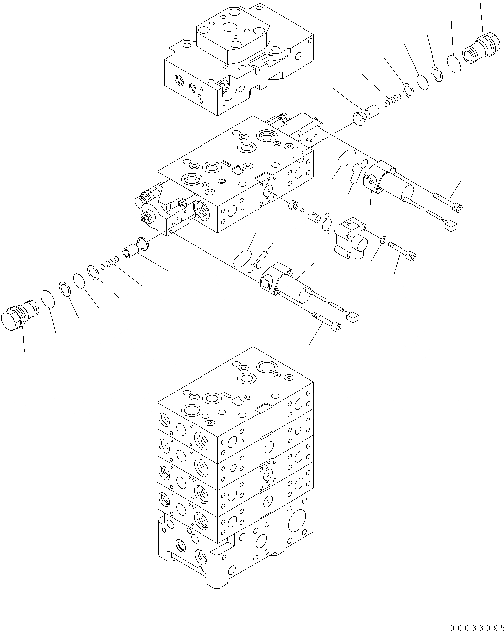 Схема запчастей Komatsu WA500-6 - ОСНОВН. КЛАПАН (3-Х СЕКЦИОНН.) (ДЛЯ E.C.S.S.) (/) Y ОСНОВН. КОМПОНЕНТЫ И РЕМКОМПЛЕКТЫ