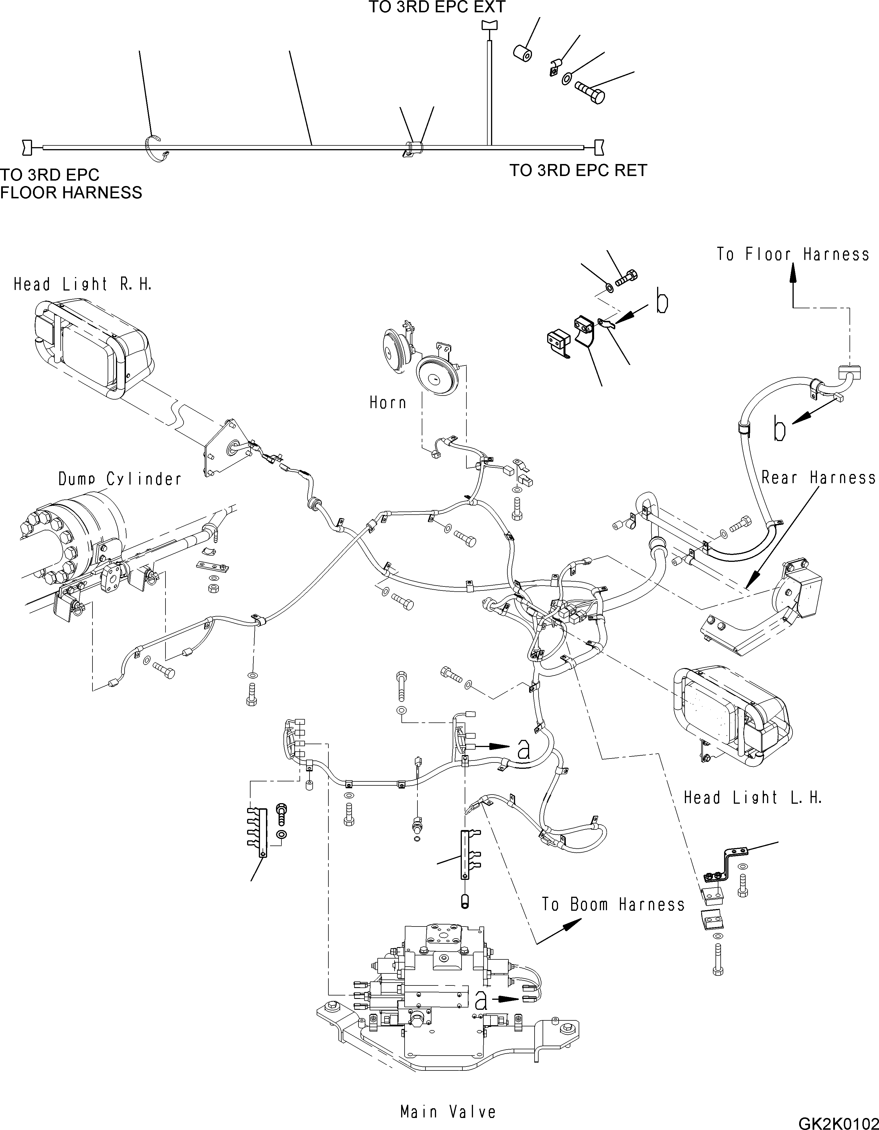 Схема запчастей Komatsu WA500-6 - 3-Х СЕКЦИОНН. КЛАПАН КОМПЛЕКТ (ПЕРЕДН. Э/ПРОВОДКА) (FIELD КОМПЛЕКТ) (/7) Y ОСНОВН. КОМПОНЕНТЫ И РЕМКОМПЛЕКТЫ