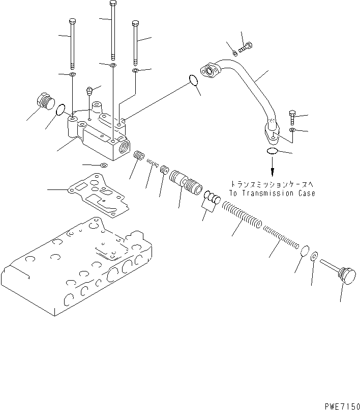 Схема запчастей Komatsu WA600-1 - КЛАПАН УПРАВЛЕНИЯ ТРАНСМИССИЕЙ (/) ТРАНСМИССИЯ