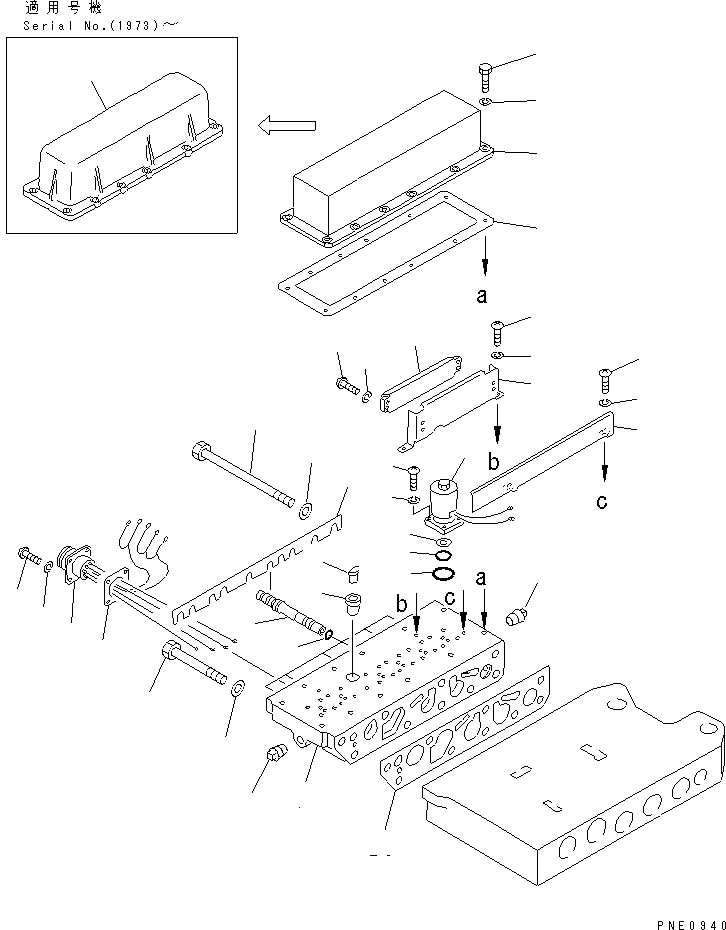 Схема запчастей Komatsu WA600-1 - КЛАПАН УПРАВЛЕНИЯ ТРАНСМИССИЕЙ (/) ТРАНСМИССИЯ