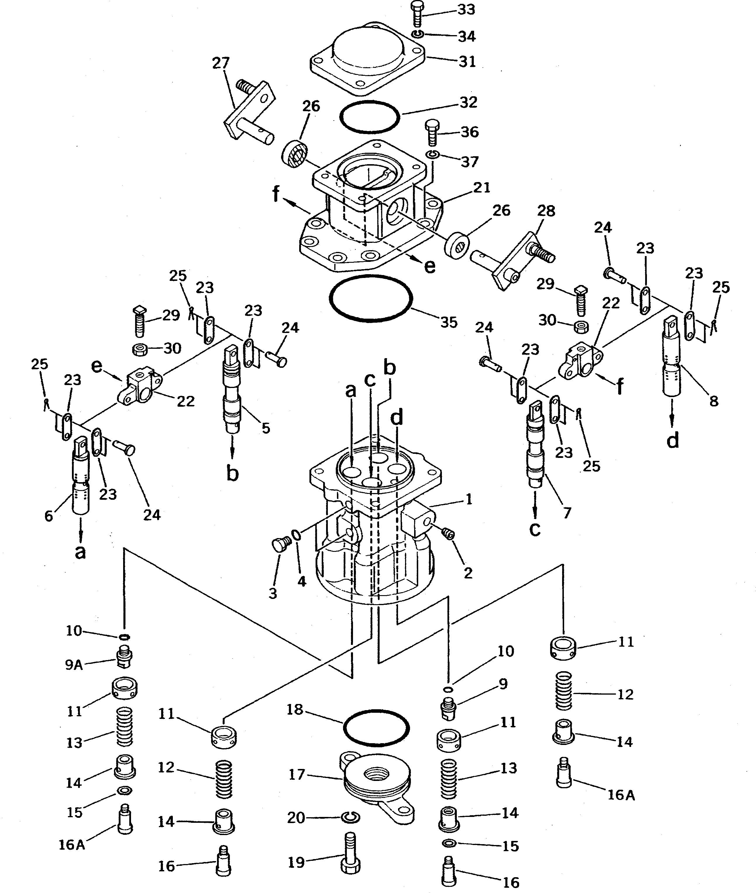 Схема запчастей Komatsu WA600-1 - P.O.C. КЛАПАН(№-88) УПРАВЛ-Е РАБОЧИМ ОБОРУДОВАНИЕМ