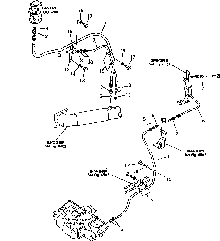 Схема запчастей Komatsu WA600-1 - ГИДРОЛИНИЯ (P.O.C. КЛАПАН - УПРАВЛЯЮЩ. КЛАПАН) (/)      (СПЕЦ-Я TBG)(№-) УПРАВЛ-Е РАБОЧИМ ОБОРУДОВАНИЕМ