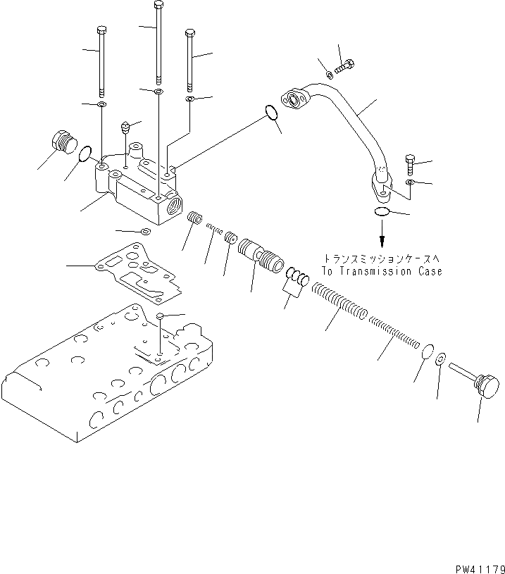 Схема запчастей Komatsu WA600-1H - КЛАПАН УПРАВЛЕНИЯ ТРАНСМИССИЕЙ (/) ТРАНСМИССИЯ