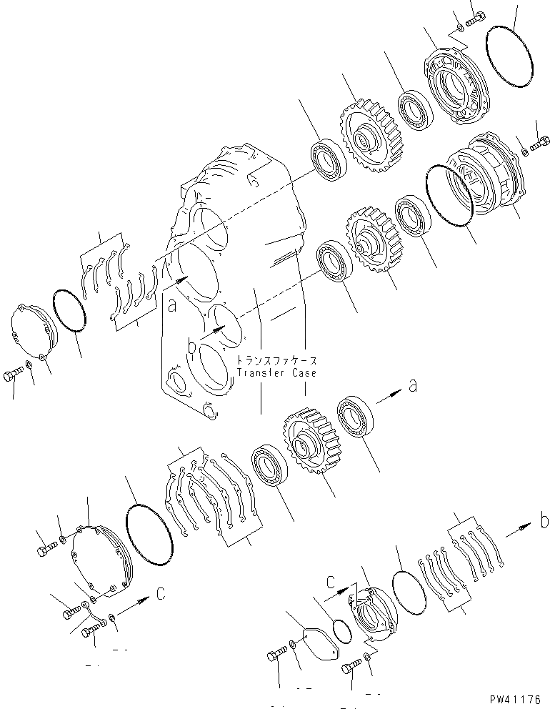 Схема запчастей Komatsu WA600-1 - ПЕРЕДАЧА ПРИВОД ТРАНСМИССИЯ