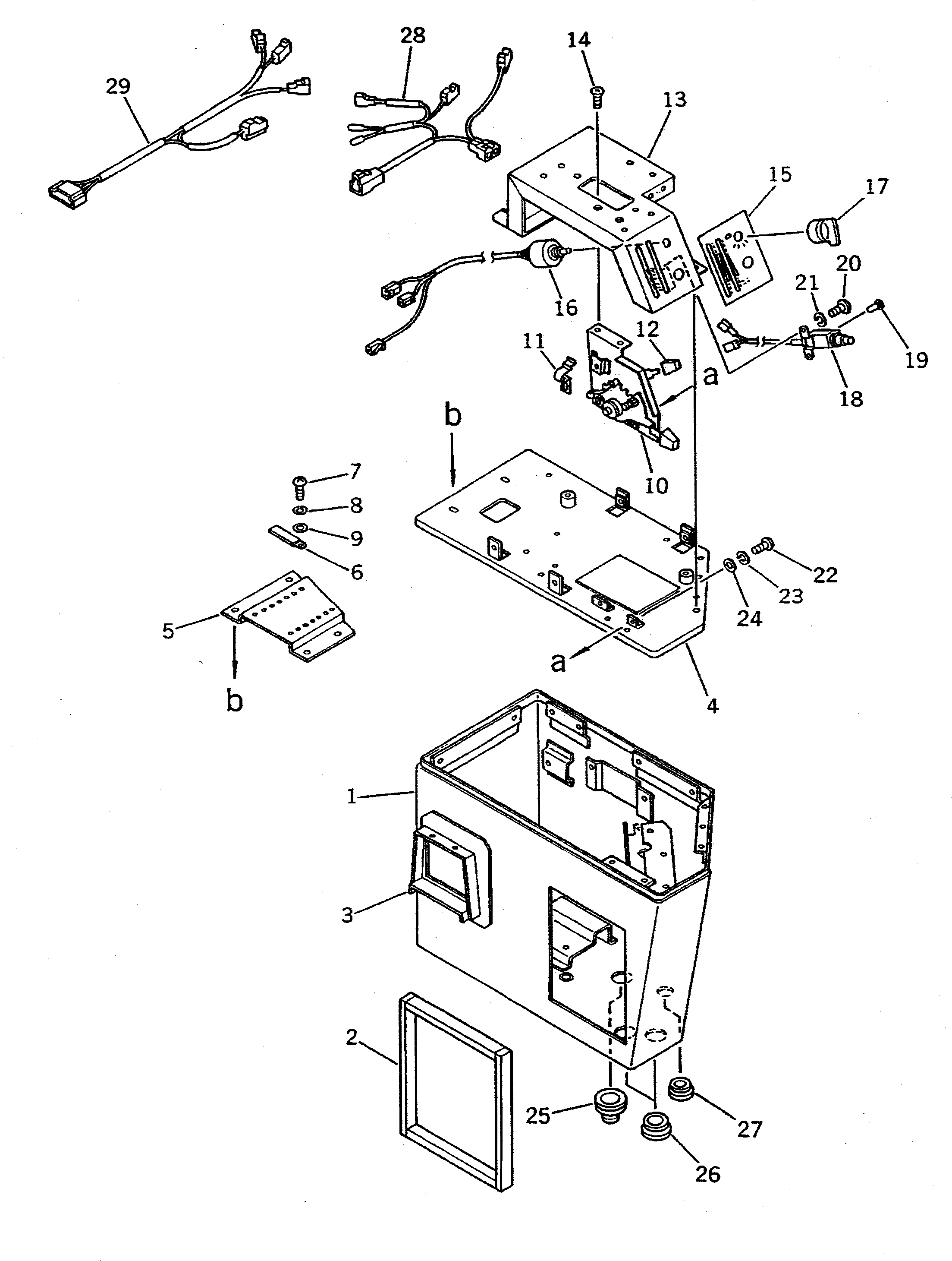 Схема запчастей Komatsu WA600-1 - БЛОК КОНДИЦИОНЕРА (DAIKIN) (/)(№-) РАМА И ЧАСТИ КОРПУСА