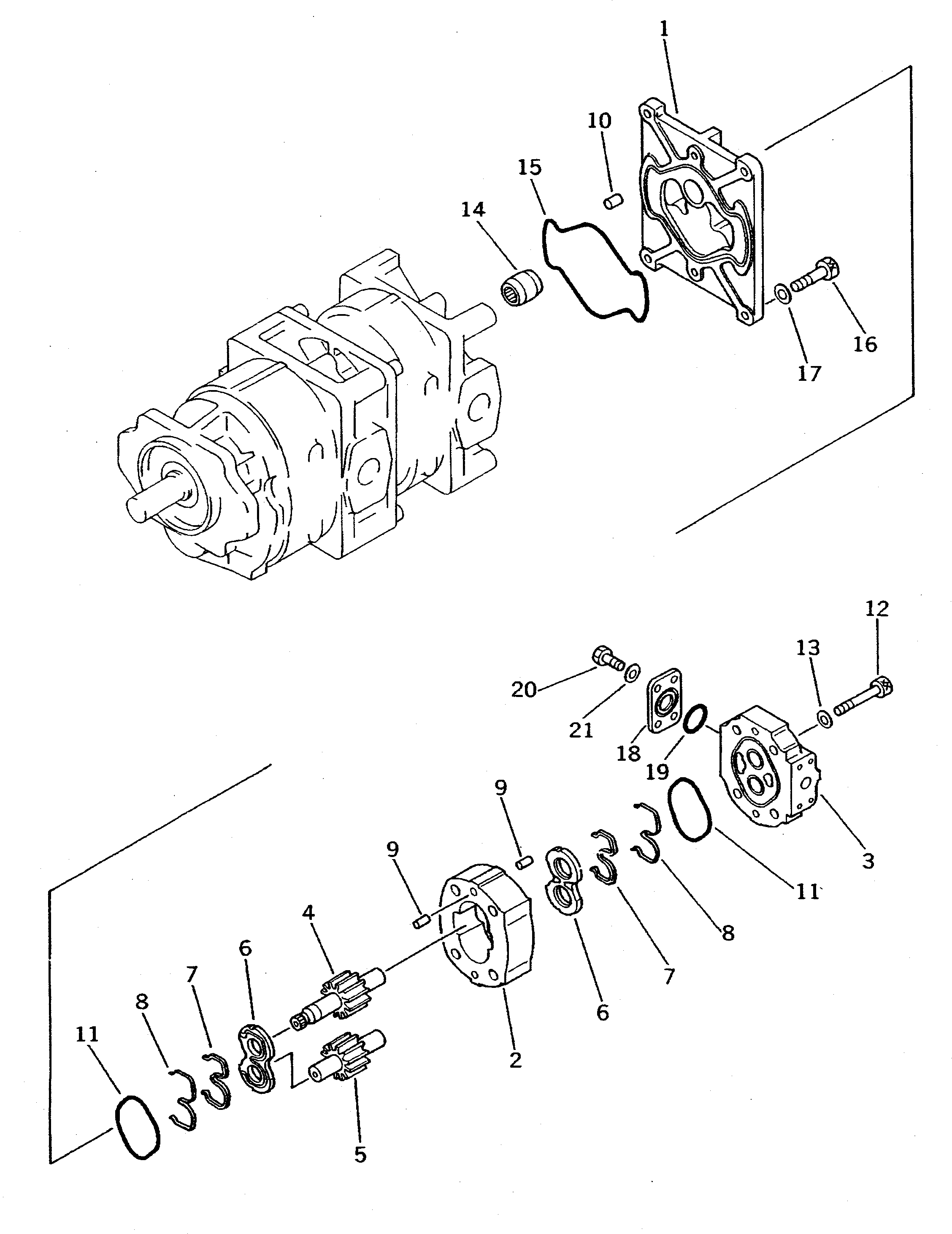 Схема запчастей Komatsu WA600-1 - ГИДР. НАСОС. (/) (P.O.C. ИЛИ P.P.C. КЛАПАН)(№-9) УПРАВЛ-Е РАБОЧИМ ОБОРУДОВАНИЕМ