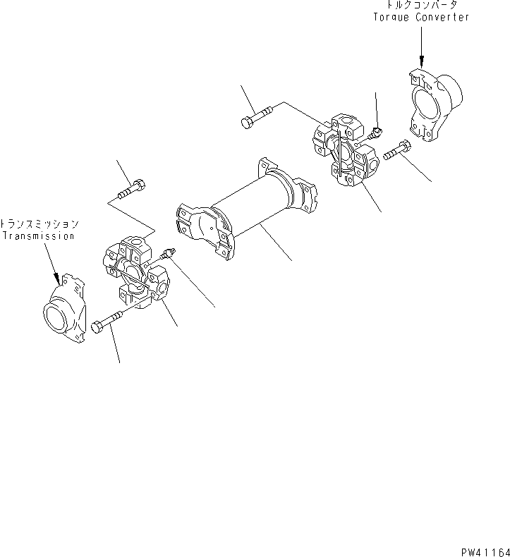 Схема запчастей Komatsu WA600-3 - ВЕДУЩ. ВАЛ (КРЕСТОВИНА) ГИДРОТРАНСФОРМАТОР И ТРАНСМИССИЯ