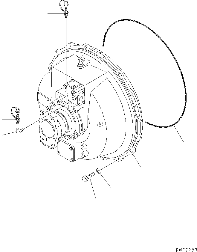 Схема запчастей Komatsu WA600-3 - ГИДРОТРАНСФОРМАТОР (ГИДРОТРАНСФОРМАТОР И ЭЛЕМЕНТЫ КРЕПЛЕНИЯ)(№-) ГИДРОТРАНСФОРМАТОР И ТРАНСМИССИЯ