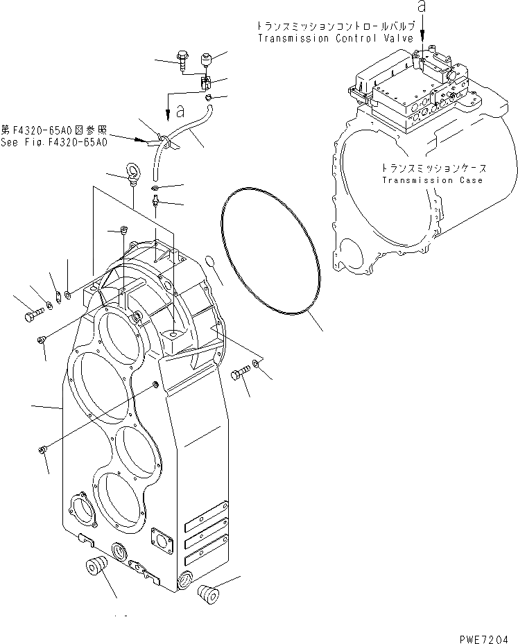 Схема запчастей Komatsu WA600-3 - ТРАНСМИССИЯ (ПЕРЕДАЧА) (/) (КОРПУС ПЕРЕДАЧИ) ГИДРОТРАНСФОРМАТОР И ТРАНСМИССИЯ