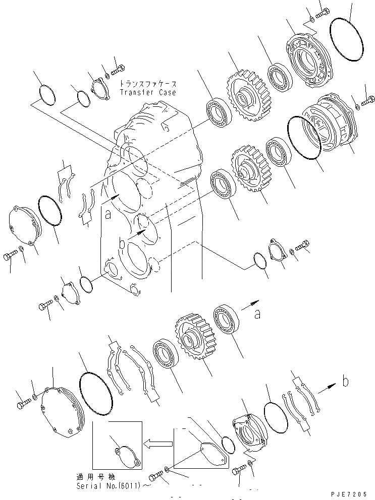 Схема запчастей Komatsu WA600-3 - ТРАНСМИССИЯ (ПЕРЕДАЧА) (/) ГИДРОТРАНСФОРМАТОР И ТРАНСМИССИЯ