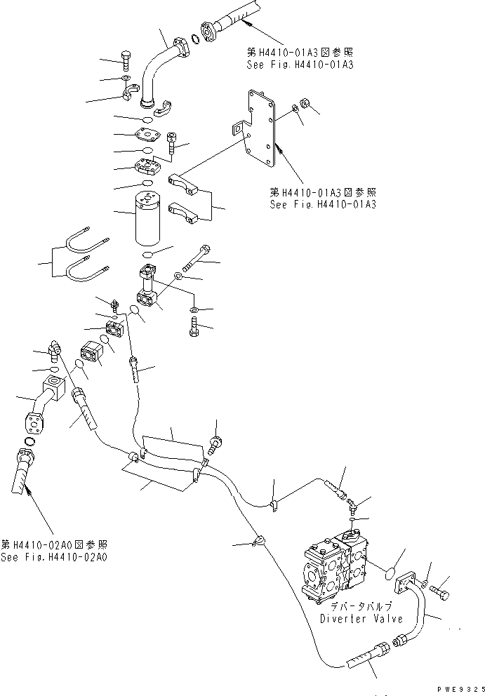 Схема запчастей Komatsu WA600-3 - ГИДРОЛИНИЯ ЭКСТРЕННОГО УПРАВЛЕНИЯ (ГЛАВН. ЛИНИЯ) (С ПРОХОДНЫМ ФИЛЬТРОМ) ГИДРАВЛИКА