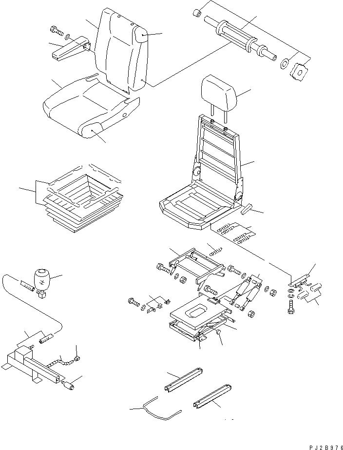 Схема запчастей Komatsu WA600-3 - СИДЕНЬЕ ОПЕРАТОРА (ВНУТР. ЧАСТИ) КАБИНА ОПЕРАТОРА И СИСТЕМА УПРАВЛЕНИЯ