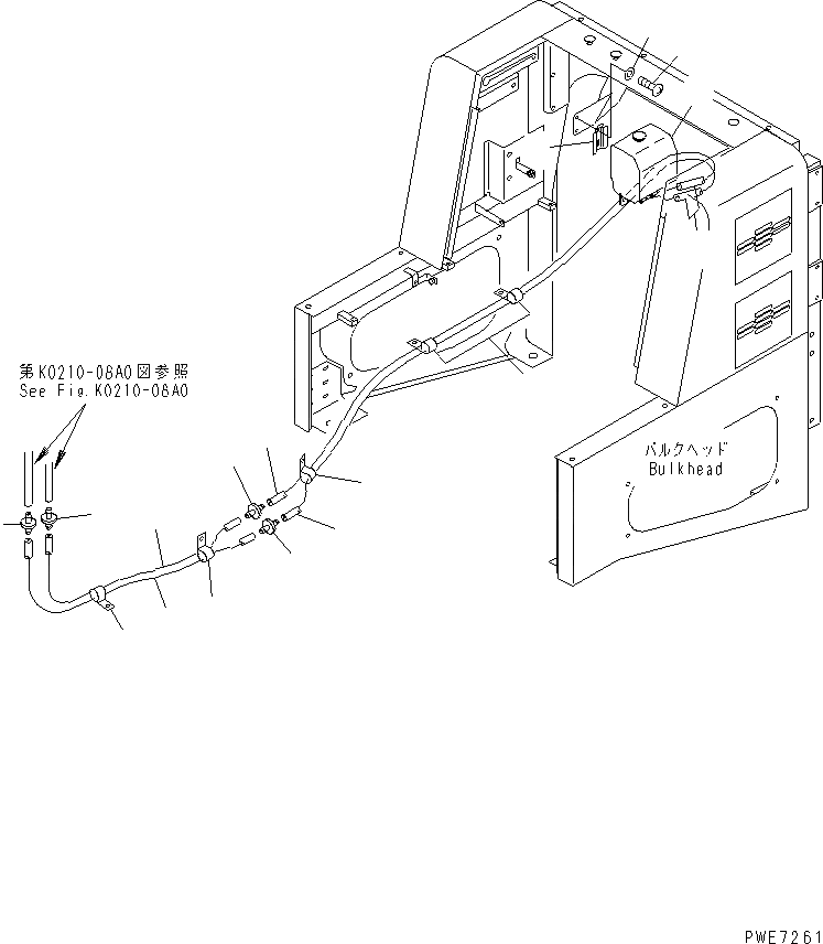 Схема запчастей Komatsu WA600-3 - ОМЫВАТЕЛЬ БАК КАБИНА ОПЕРАТОРА И СИСТЕМА УПРАВЛЕНИЯ