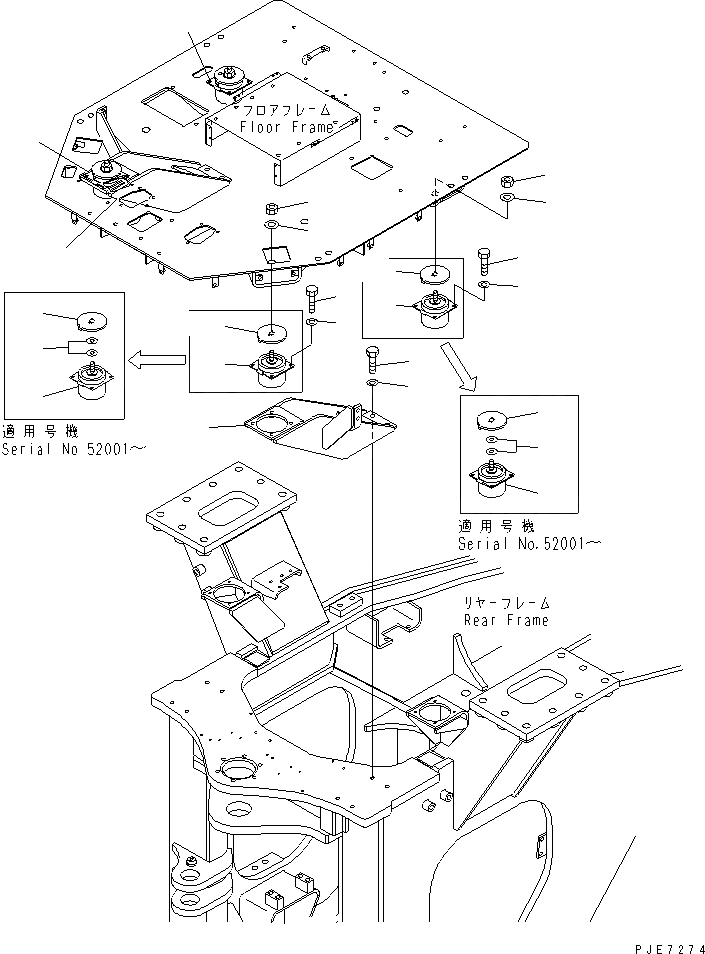 Схема запчастей Komatsu WA600-3 - СУППОРТ КАБИНА ОПЕРАТОРА И СИСТЕМА УПРАВЛЕНИЯ