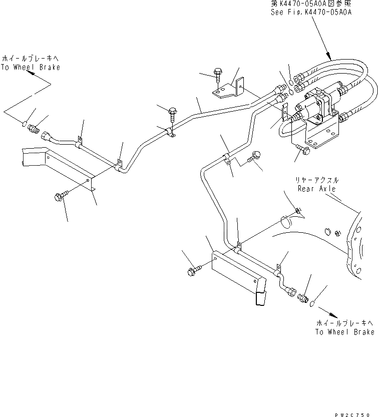 Схема запчастей Komatsu WA600-3 - ТОРМОЗНАЯ ГИДРОЛИНИЯ (ЗАДН. МОСТ ЛИНИЯ) (ШИНЫ )(№-8) КАБИНА ОПЕРАТОРА И СИСТЕМА УПРАВЛЕНИЯ