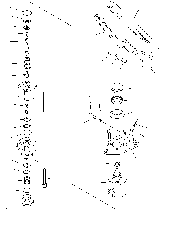 Схема запчастей Komatsu WA600-3 - ПОЛ SUB (ТАНДЕМН. ТОРМОЗН. КЛАПАН ВНУТР. ЧАСТИ)(№9-) КАБИНА ОПЕРАТОРА И СИСТЕМА УПРАВЛЕНИЯ