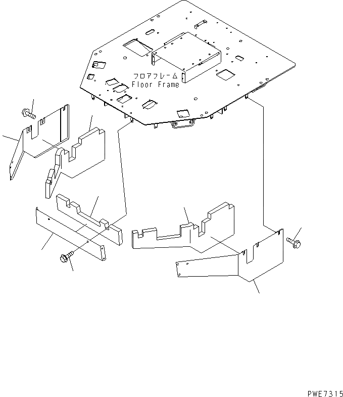 Схема запчастей Komatsu WA600-3 - COVER ЧАСТИ КОРПУСА