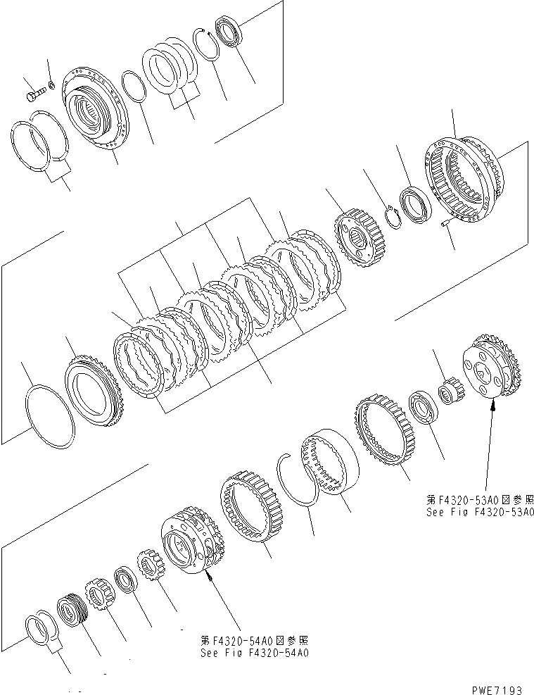 Схема запчастей Komatsu WA600-3D - ТРАНСМИССИЯ (ТРАНСМИССИЯ ПРИВОД) ГИДРОТРАНСФОРМАТОР И ТРАНСМИССИЯ