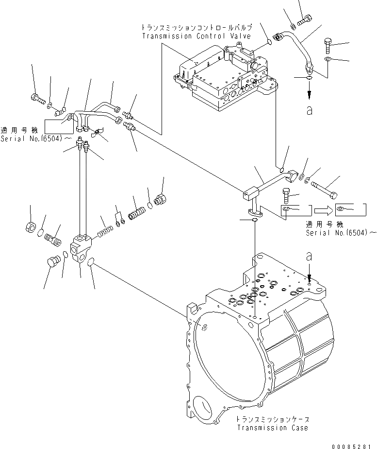 Схема запчастей Komatsu WA600-3D - ТРАНСМИССИЯ СМАЗЫВ. КЛАПАН ГИДРОТРАНСФОРМАТОР И ТРАНСМИССИЯ