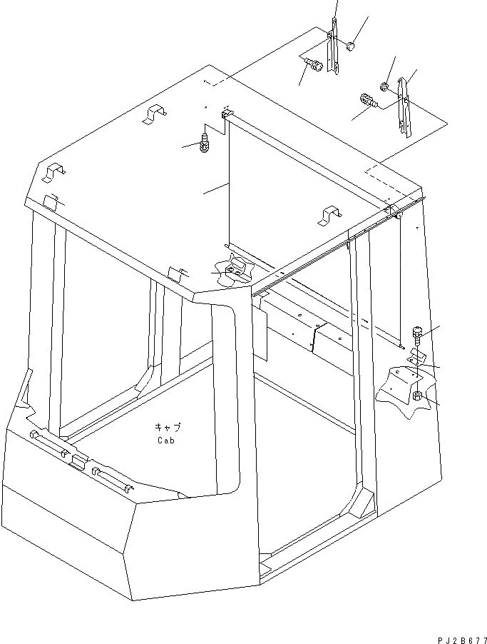 Схема запчастей Komatsu WA600-3D - КОЗЫРЕК ОТ СОЛНЦА.(№-) КАБИНА ОПЕРАТОРА И СИСТЕМА УПРАВЛЕНИЯ