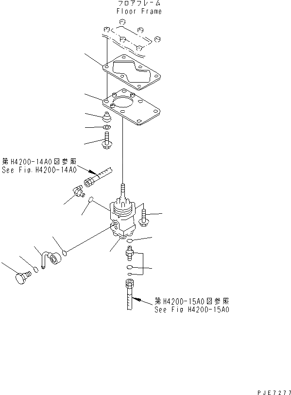 Схема запчастей Komatsu WA600-3D - ПОЛ (ЛИНИЯ КЛАПАНА PPC) КАБИНА ОПЕРАТОРА И СИСТЕМА УПРАВЛЕНИЯ