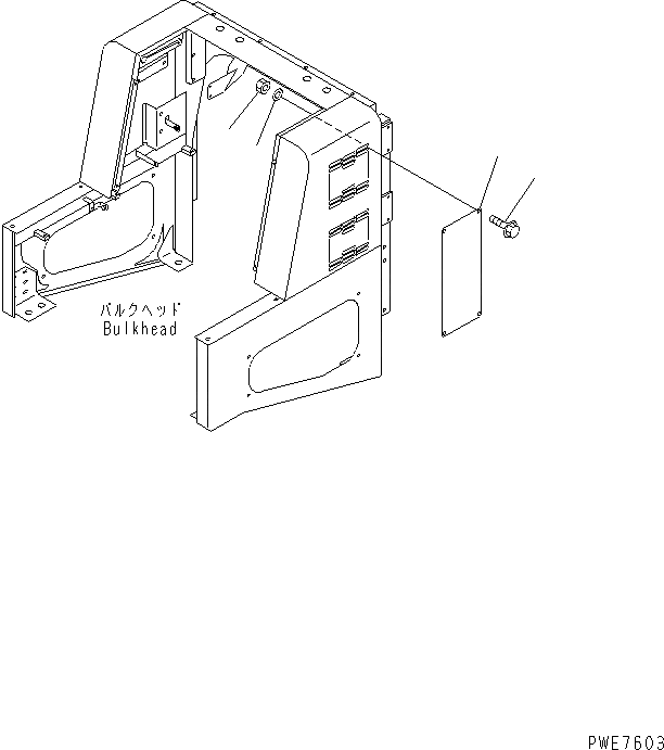 Схема запчастей Komatsu WA600-3D - ОТСЕК ДВИГАТЕЛЯ(БЕЗ КОНДИЦИОНЕРА COVER) (БЕЗ КОНДИЦ. ВОЗДУХА) ЧАСТИ КОРПУСА