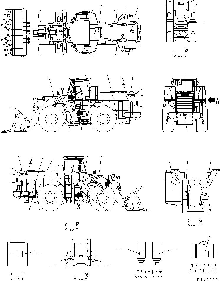 Схема запчастей Komatsu WA600-3D - МАРКИРОВКА (ФРАНЦИЯ)(№8-) МАРКИРОВКА