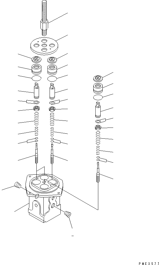 Схема запчастей Komatsu WA600-3D - P.P.C. КЛАПАН ОСНОВН. КОМПОНЕНТЫ И РЕМКОМПЛЕКТЫ