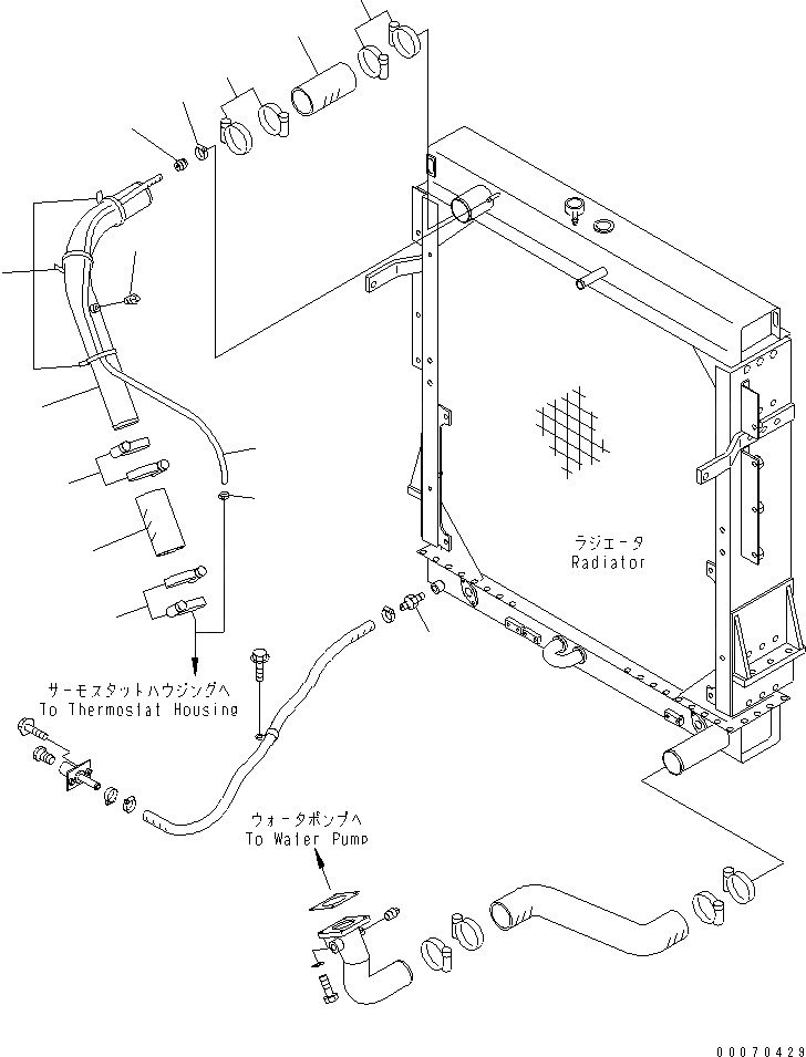 Схема запчастей Komatsu WA600-3 - РАДИАТОР (СИСТЕМА ТРУБ РАДИАТОРА)(№-) СИСТЕМА ОХЛАЖДЕНИЯ