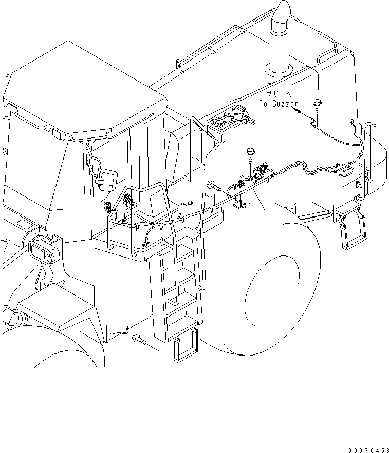 Схема запчастей Komatsu WA600-3 - ЗАДН. Э/ПРОВОДКА ЗАДН. РАМА(№-) ЭЛЕКТРИКА