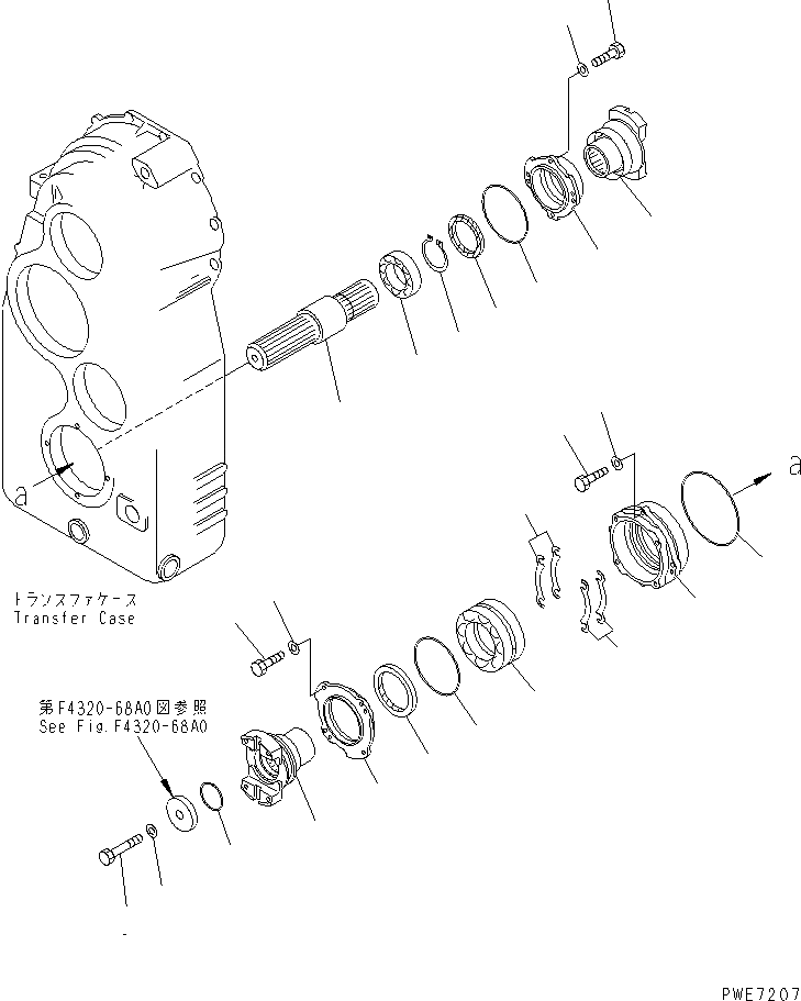 Схема запчастей Komatsu WA600-3 - ТРАНСМИССИЯ (ПЕРЕДАЧА ВЫХОДНОЙ ВАЛ) ГИДРОТРАНСФОРМАТОР И ТРАНСМИССИЯ