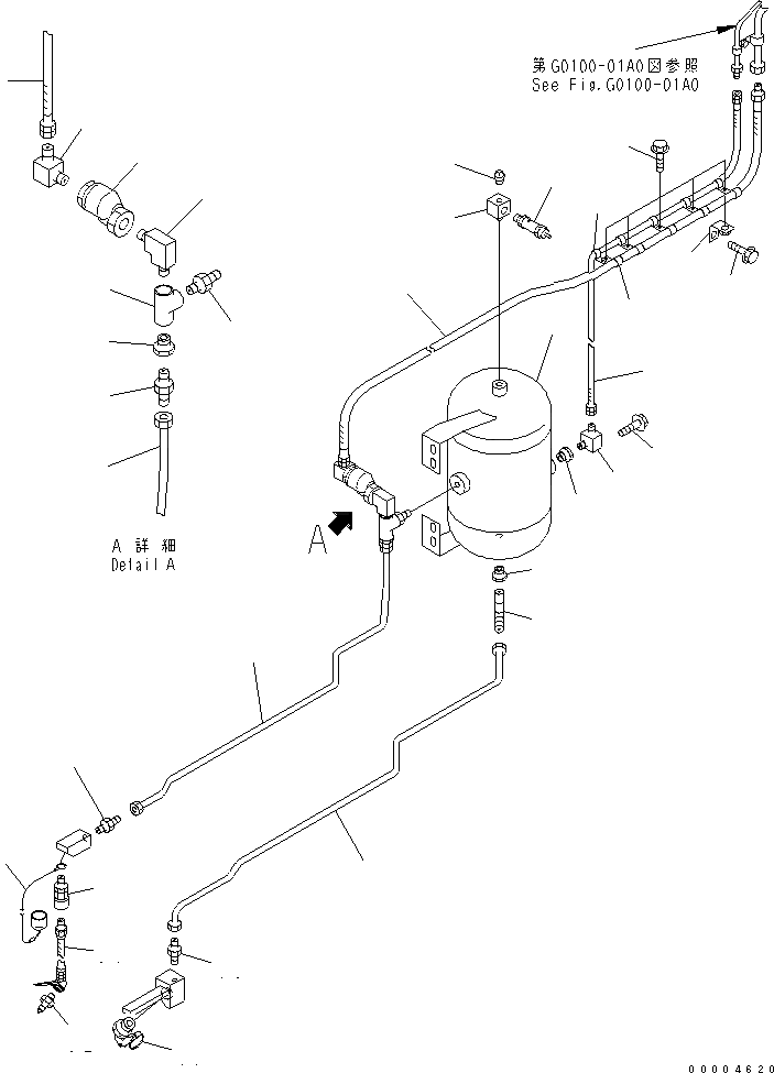 Схема запчастей Komatsu WA600-3 - НАКАЧИВАНИЕ ШИН (РАМА ТРУБЫ)(№-) ШИНЫ INFRATION