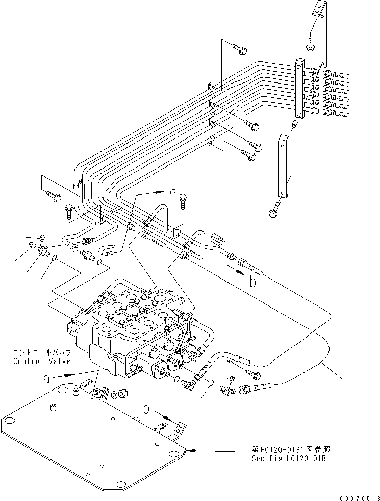 Схема запчастей Komatsu WA600-3 - ГИДРАВЛ ЛИНИЯ (P.P.C. КЛАПАН - УПРАВЛЯЮЩ. КЛАПАН) (С 3-Х СЕКЦИОНН. КЛАПАН)(№-) ГИДРАВЛИКА