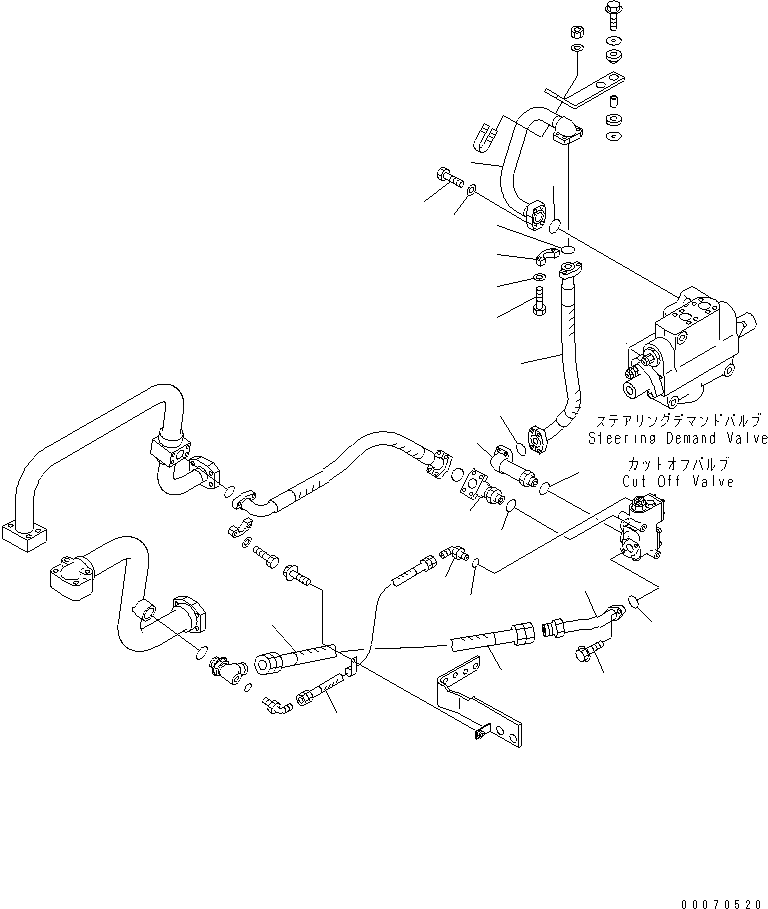 Схема запчастей Komatsu WA600-3 - КЛАПАН РУЛЕВОГО УПРАВЛЕНИЯ (ОТСЕКАЮЩ. КЛАПАН) (СПЕЦ-Я -40С)(№-) ГИДРАВЛИКА