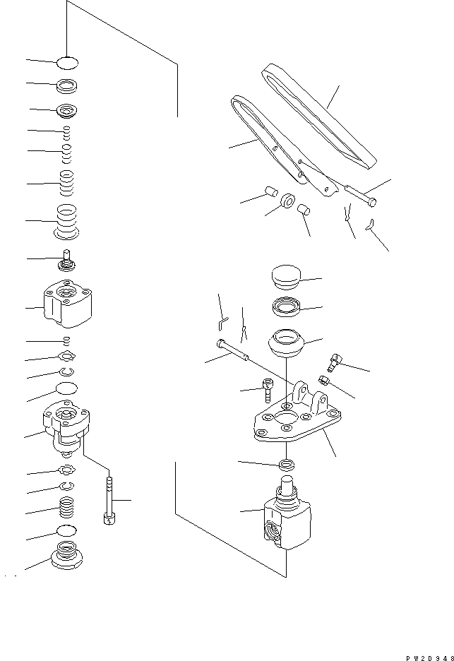 Схема запчастей Komatsu WA600-3 - ПОЛ SUB (ТАНДЕМН. ТОРМОЗН. КЛАПАН ВНУТР. ЧАСТИ)(№-) КАБИНА ОПЕРАТОРА И СИСТЕМА УПРАВЛЕНИЯ