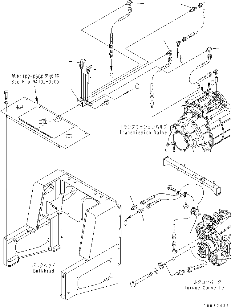 Схема запчастей Komatsu WA600-3 - ОТСЕК ДВИГАТЕЛЯ (С P.M. CLINIC)(№-) ЧАСТИ КОРПУСА