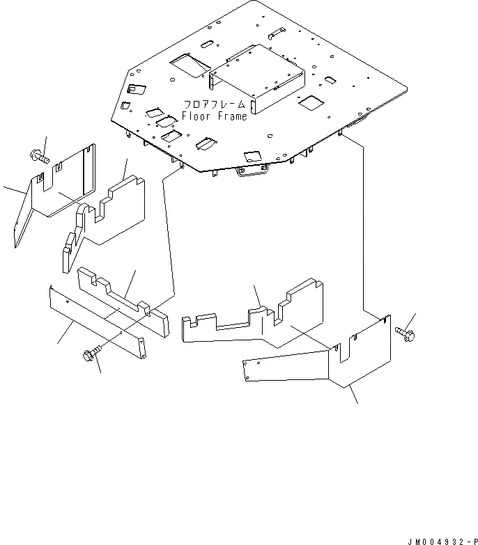 Схема запчастей Komatsu WA600-3 - COVER(№-) ЧАСТИ КОРПУСА