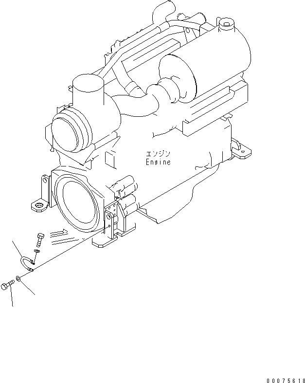 Схема запчастей Komatsu WA600-6 - ДВИГАТЕЛЬ (EARTH)(№-) КОМПОНЕНТЫ ДВИГАТЕЛЯ