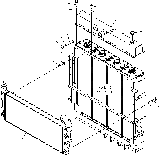 Схема запчастей Komatsu WA600-6 - РАДИАТОР (ВНУТР. ЧАСТИ¤ /)(№-) СИСТЕМА ОХЛАЖДЕНИЯ