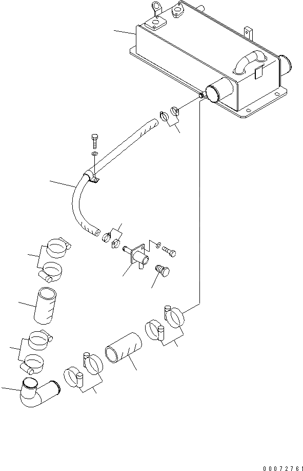 Схема запчастей Komatsu WA600-6 - СИСТЕМА ТРУБ РАДИАТОРА(№7-) СИСТЕМА ОХЛАЖДЕНИЯ