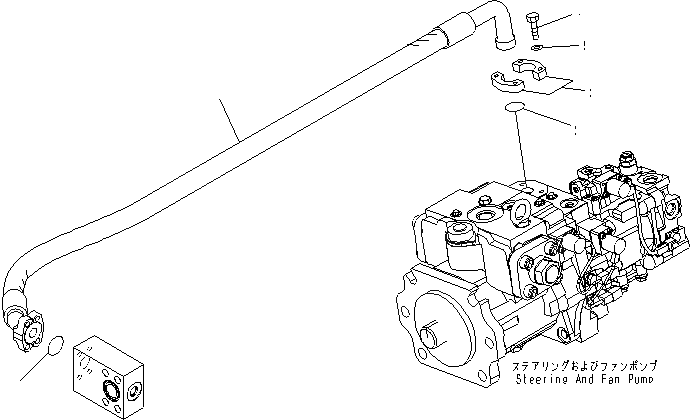 Схема запчастей Komatsu WA600-6 - РУЛЕВ. УПРАВЛЕНИЕ ЛИНИЯ (ПОДАЮЩ. ТРУБЫ) (С ADVANCED УПРАВЛ-Е ДЖОЙСТИКОМ)(№-) ГИДРАВЛИКА