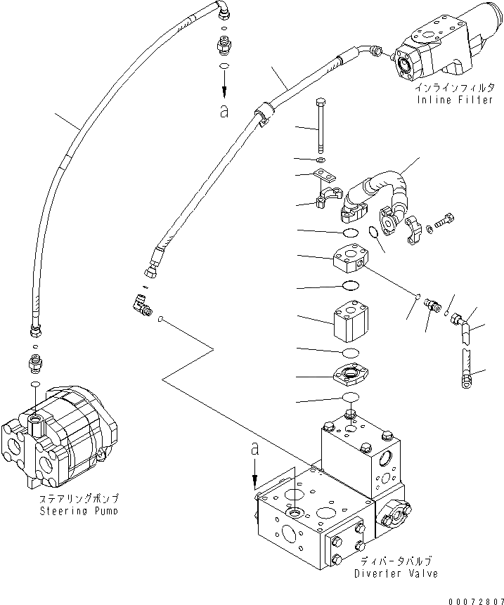 Схема запчастей Komatsu WA600-6 - ГИДРОТРАНСФОРМАТОР И ТРАНСМИССИЯ (ПЕРЕПУСКН. КЛАПАН ЛИНИЯ) (ДЛЯ ЭКСТРЕННОГО УПРАВЛЕНИЯ)(№7-) ГИДРОТРАНСФОРМАТОР И ТРАНСМИССИЯ