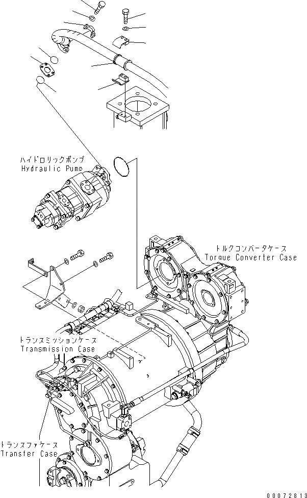 Схема запчастей Komatsu WA600-6 - ГИДРОТРАНСФОРМАТОР И ТРАНСМИССИЯ (ГИДРОТРАНСФОРМАТОР НАСОС ТРУБЫ)(№7-) ГИДРОТРАНСФОРМАТОР И ТРАНСМИССИЯ