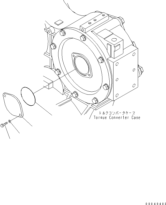 Схема запчастей Komatsu WA600-6 - ГИДРАВЛ МАСЛ. НАСОС (COVER¤ ТОРМОЗ. МАСЛ. ОХЛАЖДАЮЩ. НАСОС LESS)(№-) ГИДРАВЛИКА